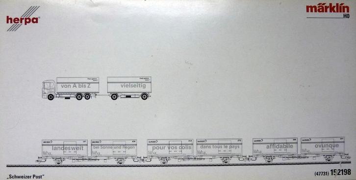 Märklin 47731 Set (4) Zwitserse Post SBB-CFF, Hobby en Vrije tijd, Modeltreinen | H0, Nieuw, Treinset, Wisselstroom, Märklin, Analoog