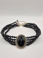 Choker, zwarte kralen, Overige materialen, Gebruikt, ., Zwart