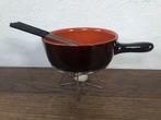 Zgan kaasfondue set pan 1 ltr 2-4 pers bruin zwart, Huis en Inrichting, Ophalen, Zo goed als nieuw, Gietijzer, Pannenset
