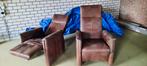 Lig fauteuils., Huis en Inrichting, Fauteuils, Ophalen, Zo goed als nieuw, 75 tot 100 cm, Leer