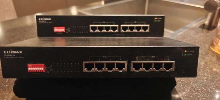 Edimax PoE Switch - 8 poorten, Computers en Software, Netwerk switches, Gebruikt, Ophalen of Verzenden