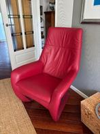 Rode fauteuil, Huis en Inrichting, Fauteuils, Ophalen, Gebruikt, 50 tot 75 cm, Leer
