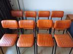 Acht stoelen industrieel, Ophalen, Bruin, Leer, Zo goed als nieuw