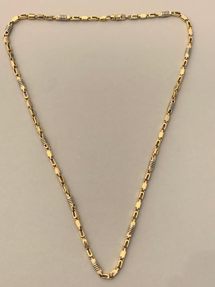 Gouden Koningsketting ~ Gouden Ketting ~ Monte Carlo Ketting, Sieraden, Tassen en Uiterlijk, Kettingen, Gebruikt, Goud, Goud, Ophalen