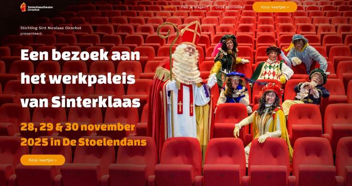 2 tickets Sinterklaasvoorstelling Oirschot, Tickets en Kaartjes, Overige Tickets en Kaartjes, Twee personen
