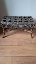 Vintage Rotan Voetenbankje / Krukje/planten bankje, Gebruikt, Riet of Rotan, Ophalen of Verzenden, Rechthoekig