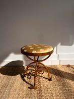 Verguld goud smeedijzer krukje antiek vintage, Ophalen, Antiek, Antiek, Zo goed als nieuw