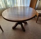 Eiken tafel rond 120 cm, Huis en Inrichting, Tafels | Eettafels, Ophalen, Gebruikt, Vier personen, 100 tot 150 cm