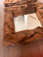 Teakhouten spiegel 2 stuks, Ophalen, Zo goed als nieuw, Minder dan 100 cm, Rechthoekig