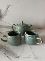 Dille & Kamille Theepot met 2 Bekers, Keramiek, Ophalen of Verzenden, Zo goed als nieuw, Effen