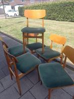 retro  6x eetkamer stoelen, Ophalen, Hout, Gebruikt, Overige kleuren