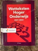 Wetteksten Hoger Onderwijs 2021-2022, Boeken, Studieboeken en Cursussen, Ophalen of Verzenden, Zo goed als nieuw, HBO
