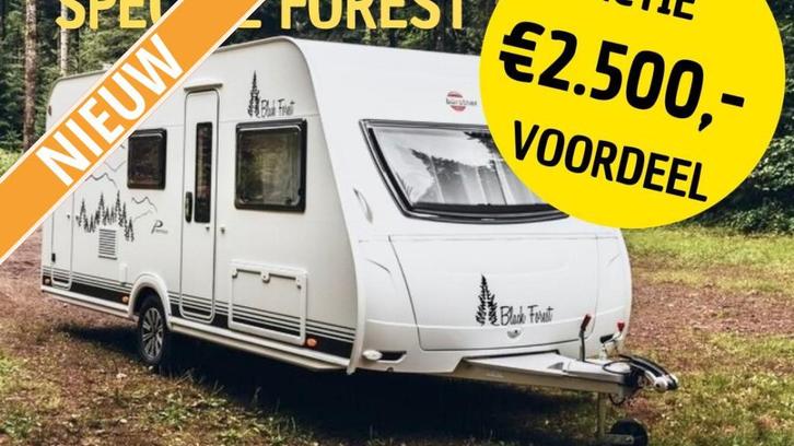 Bürstner Premio Black Forest 455 TS NU EXTRA VOORDE, Caravans en Kamperen, Caravans, Bedrijf, tot en met 4, 1000 - 1250 kg, Rondzit