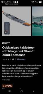 Itiwit X500 Strenfit 2 persoons kajak - NIEUW, Watersport en Boten, Kano's, Ophalen, Kajak, Nieuw, Twee personen