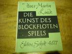 Hans-Martin Linde: Die Kunst des Blockflötenspiels - lesboek, Blokfluit, Gebruikt, Ophalen of Verzenden