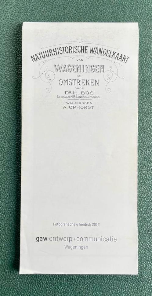 Natuurhistorische wandelkaart Wageningen….1891, herdruk 2012, Boeken, Atlassen en Landkaarten, Zo goed als nieuw, Landkaart, Nederland