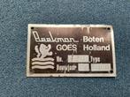 Werfplaatje typeplaatje van Beekman boot, Ophalen of Verzenden, Gebruikt