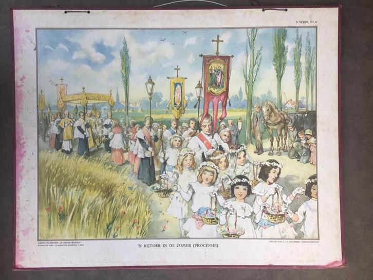 Vele oude schoolplaten 20,- euro p/st, Antiek en Kunst, Kunst | Schilderijen | Klassiek, Ophalen