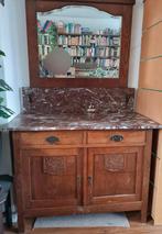 antieke spiegelkast met rose marmer, Antiek en Kunst, Ophalen