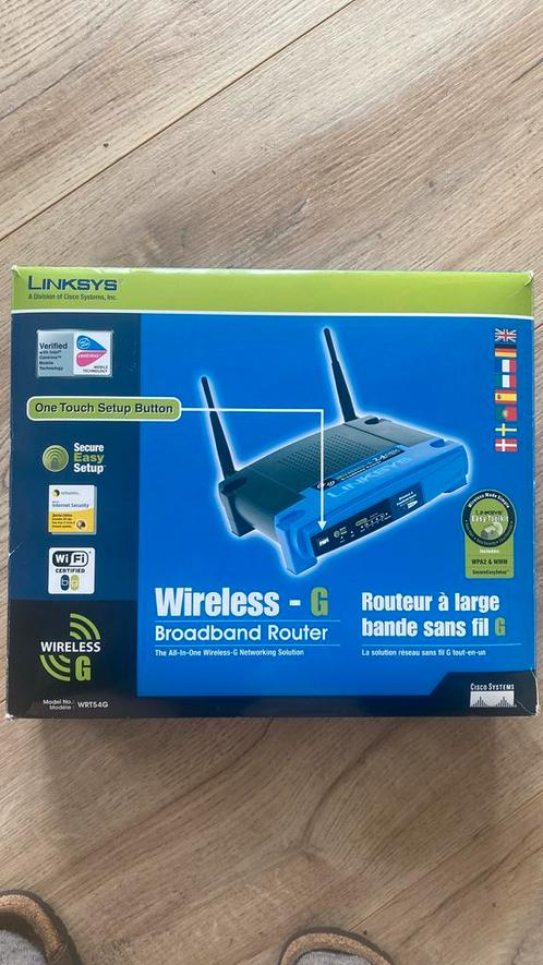 Linksys WRT54G Wireless - G Broadband Router, Computers en Software, Netwerk switches, Zo goed als nieuw, Ophalen of Verzenden