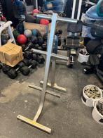 Olympische halter schijven rek 50 mm, Sport en Fitness, Ophalen, Halterschijven, Gebruikt, Rek