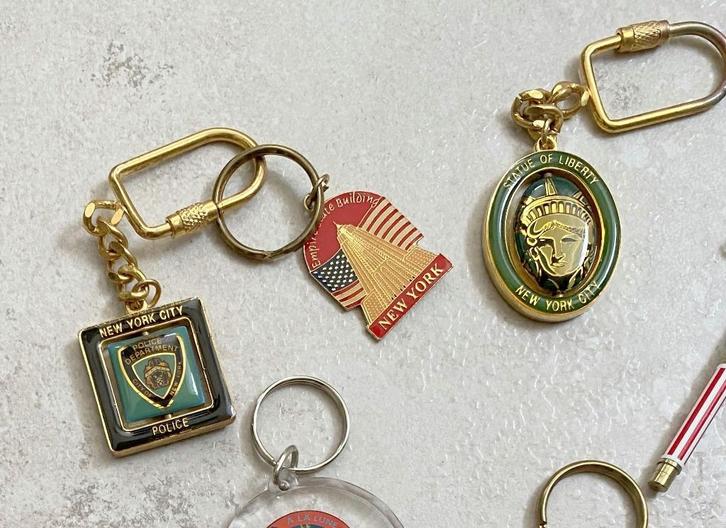 New York Statue of Liberty, Empire state building, USA, e.a., Verzamelen, Sleutelhangers, Zo goed als nieuw, Overige typen, Ophalen of Verzenden