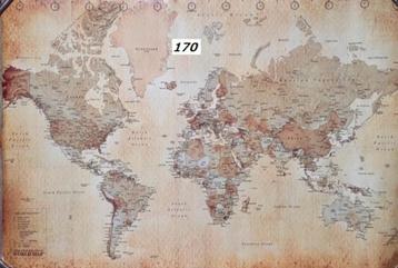  wereldkaart (vintage look) beschikbaar voor biedingen