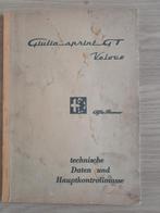 Handboek Alfa Romeo Guilia sprint GT veloce, Ophalen of Verzenden