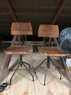 Barkrukken vintage, 2 krukken, Ophalen of Verzenden, 60 tot 90 cm