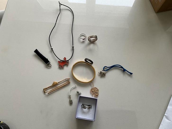 Lot juweeltjes, Sieraden, Tassen en Uiterlijk, Ringen, Zo goed als nieuw, Zilver, Ophalen of Verzenden