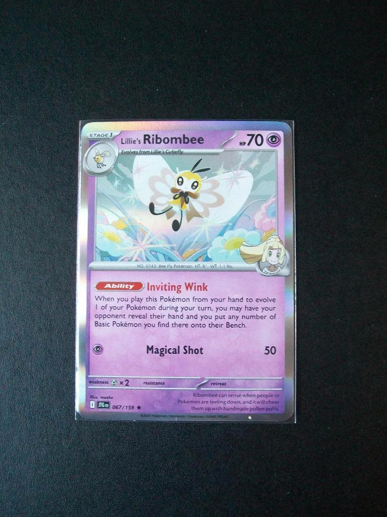 7912. Nieuwe Pokemon Kaart Holo rare RIBOMBEE HP70 (067/159), Verzenden, Nieuw, Losse kaart, Foil