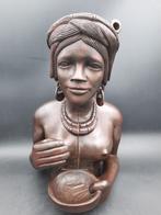 oud houten buste van Filipijnse vrouw, jaren 60, Antiek en Kunst, Curiosa en Brocante, Ophalen of Verzenden