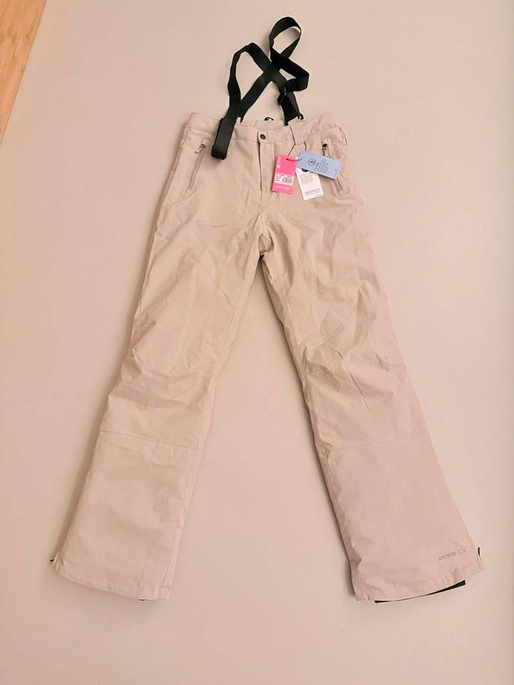Protest wintersport broek met bretels, zandkleurig, maat XS/, Kleding | Dames, Broeken en Pantalons, Nieuw, Maat 36 (S), Beige