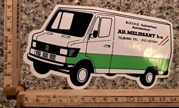 Vintage sticker vorm Mercedes Benz bus Ad Malisant Tilburg  beschikbaar voor biedingen