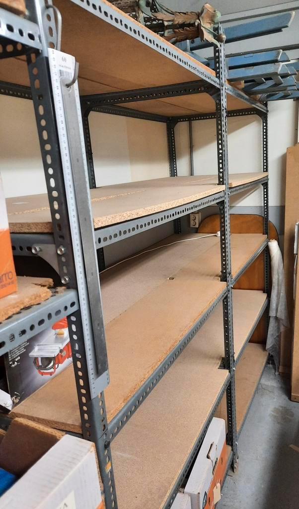 Stellingkast, garagekast, opbergkast, metaal en hout., Huis en Inrichting, Kasten | Stellingkasten, Gebruikt, Ophalen