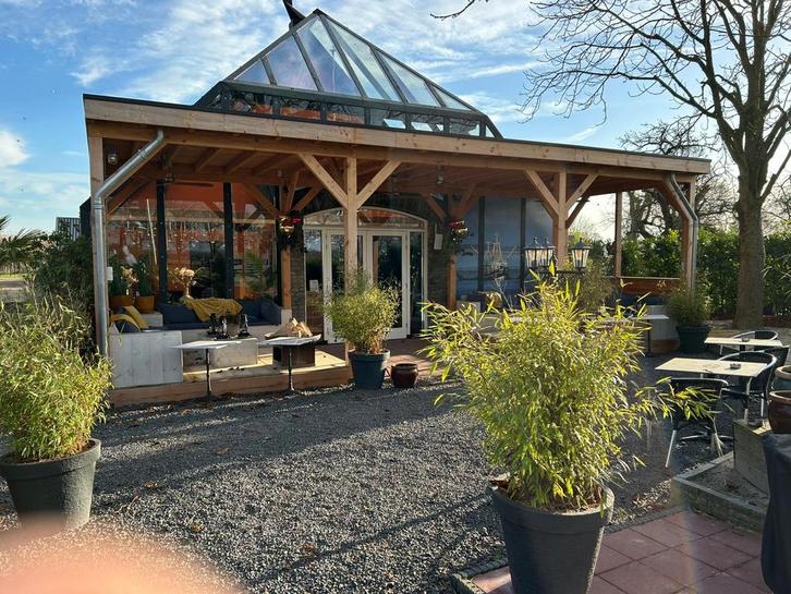 Douglas houten veranda, 4x10.5m, zelf demonteren, Tuin en Terras, Overkappingen, Veranda, Ophalen