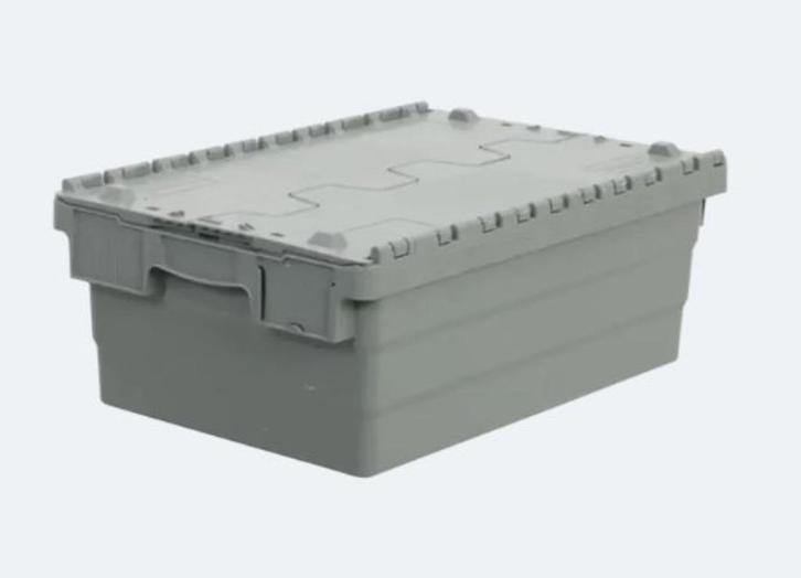 Distributie bakken met deksel - Kratten - magazijnbakken, Doe-het-zelf en Verbouw, Kratten en Dozen, Nieuw, Krat, 50 tot 75 cm