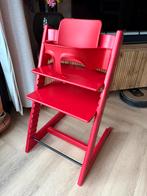 Stokke Tripp trapp rood red met Babyset en extrnded gliders, Kinderen en Baby's, Kinderstoelen, Ophalen, Gebruikt, Meegroeistoel