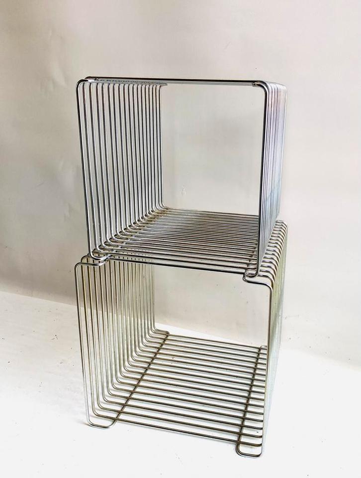 Verner Panton design Wire Cube bijzettafels (2), Verzamelen, Retro, Huis en Inrichting, Ophalen of Verzenden
