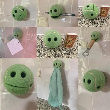 Funny groene tennisbal kermit raar keukenhaakje vaatdoek beschikbaar voor biedingen