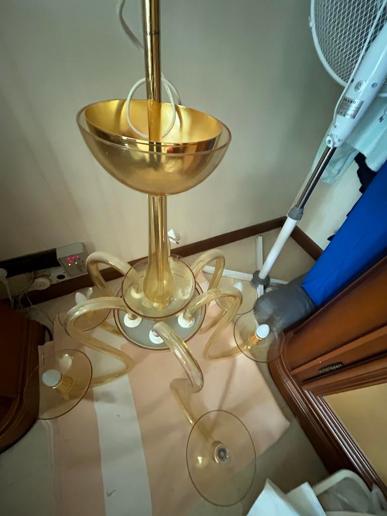 Venetiaanse lamp - Murano glas, Huis en Inrichting, Lampen | Kroonluchters, Ophalen of Verzenden, Gebruikt, Glas