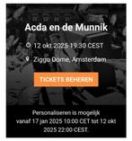 2x staanplaats AEDM 12 oktober RUILEN voor 10 of 11 oktober, Tickets en Kaartjes, Twee personen