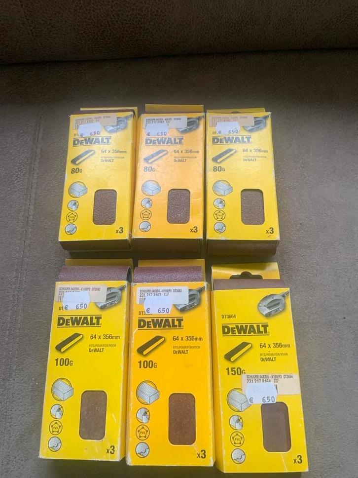 Dewalt Schuurbanden 64 x 356mm - Nieuw!, Doe-het-zelf en Verbouw, Gereedschap | Schuurmachines, Nieuw, Bandschuurmachine, Minder dan 600 watt