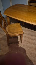 EikenTafel met 5 eiken stoele, Ophalen, Gebruikt, Eén