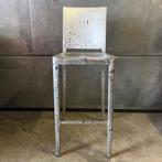 Aluminium barkruk Hudson door Philippe Starck voor Emeco, Huis en Inrichting, Barkrukken, Gebruikt, Met voetsteun, Philippe Starck