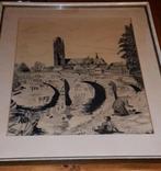 Orig. Tekening SINT CHRISTOFFEL KATHEDRAAL ROERMOND, Antiek en Kunst, Kunst | Tekeningen en Foto's, Ophalen