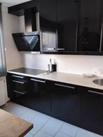 Zwarte hoogglans hoekkeuken keuken met inbouw apperaten.320., Huis en Inrichting, Keuken | Complete keukens, Ophalen of Verzenden