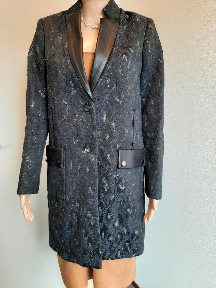 Eva Kayan Jasje Maat 36/38, Kleding | Dames, Jasjes, Kostuums en Pakken, Zo goed als nieuw, Jasje, Maat 36 (S), Blauw, Ophalen of Verzenden