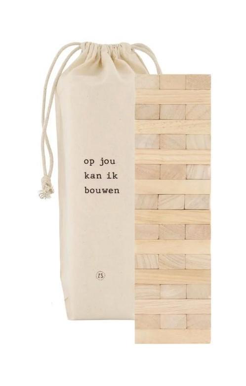 Blijk van waardering d.m.v dit leuke jenga spel, Hobby en Vrije tijd, Gezelschapsspellen | Overige, Nieuw, Ophalen of Verzenden