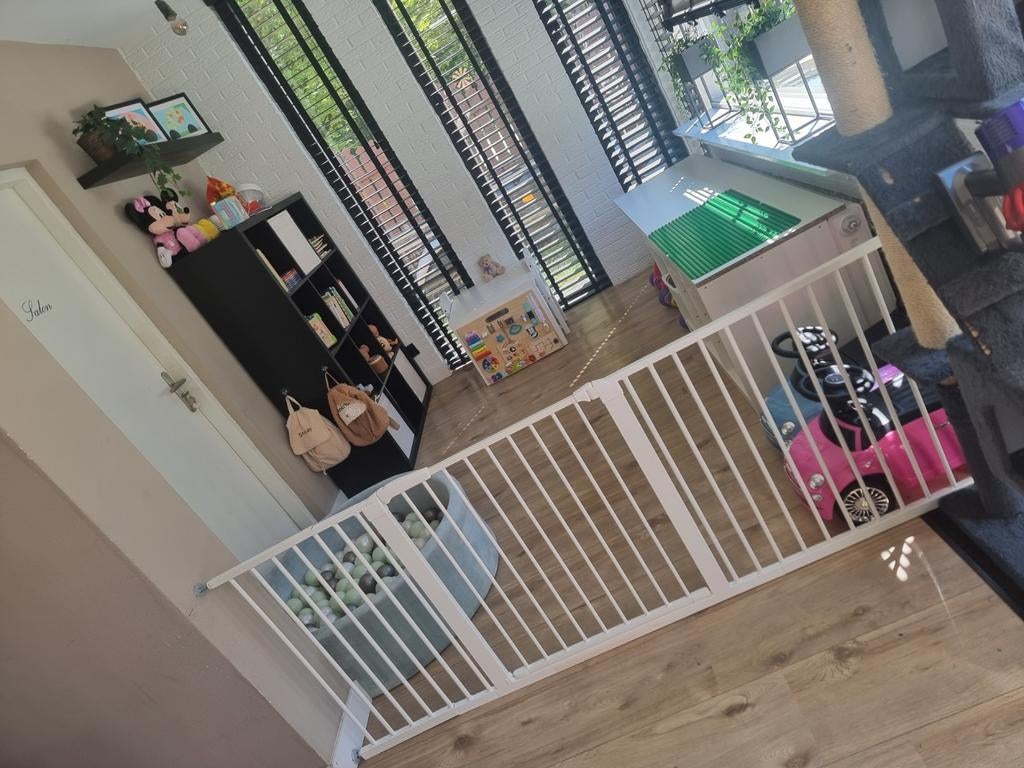 Wit Klemhekje max 2.15 breed, Ophalen, Zo goed als nieuw, Metaal of IJzer, 115 cm of meer